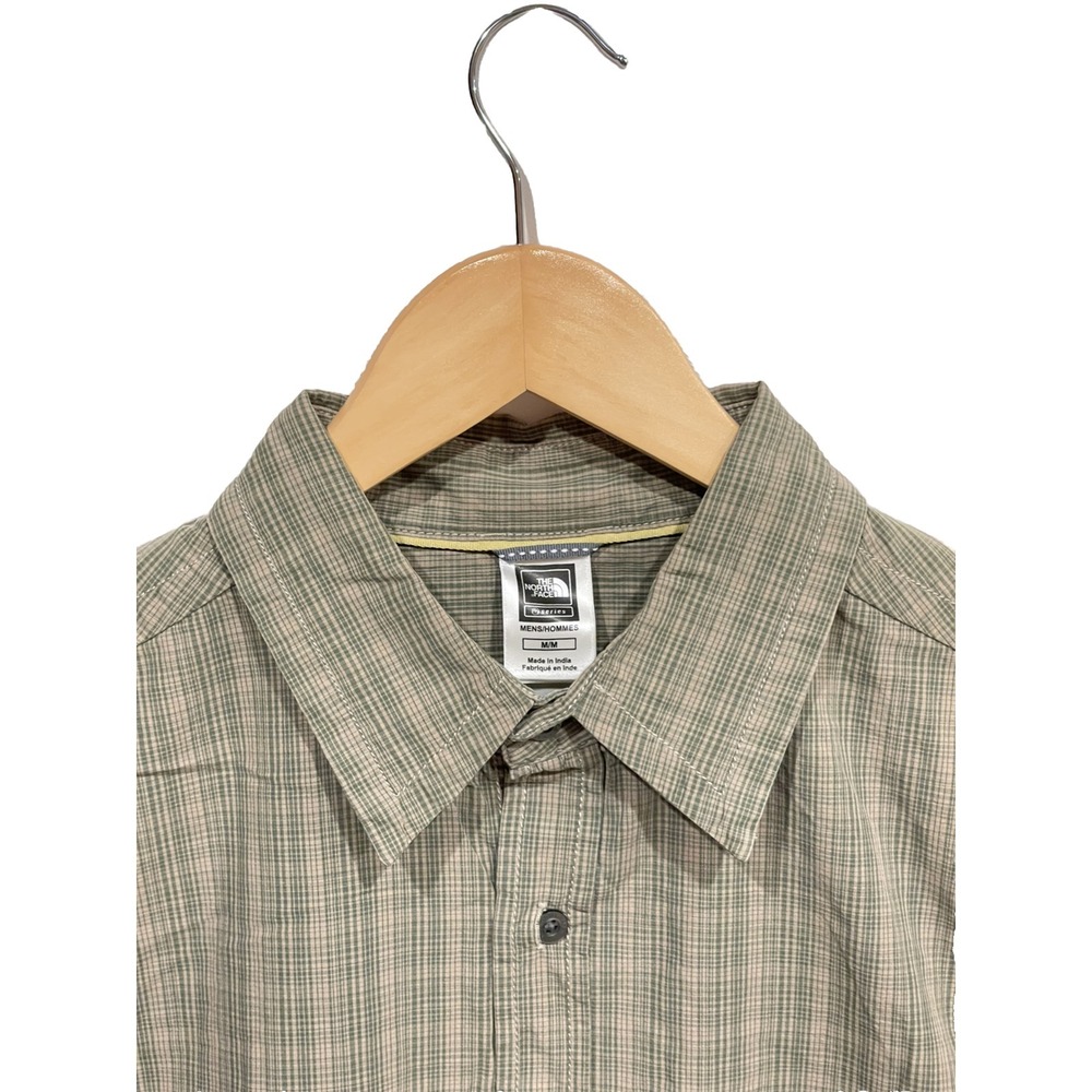 The North Face A5 Series Men's Long Sleeve Plaid Button Down Beige Green Size M - Picture 2 of 15